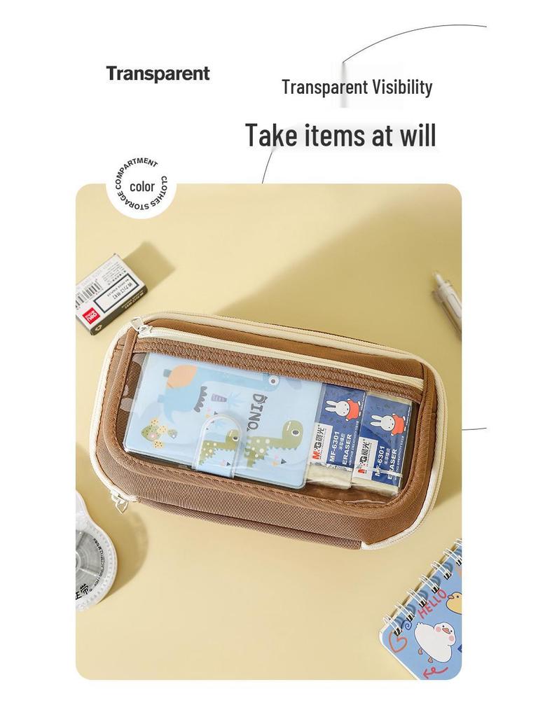 Пенал-органайзер большой вместимости с девятью отделениями 'Панда' для девочек-подростков - издание 2024 года