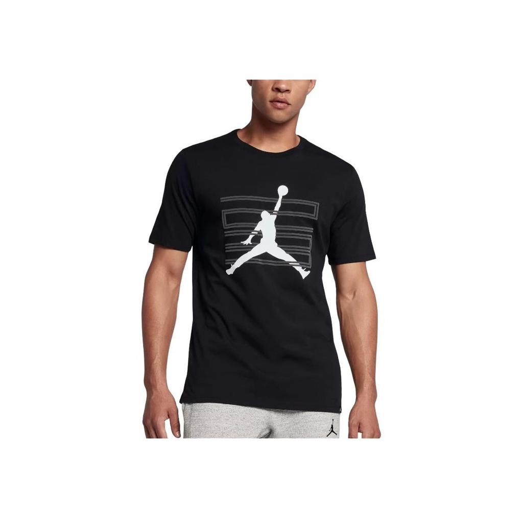 Jordan Повседневная спортивная дышащая футболка с коротким рукавом для мужчин, топы, черная 944221-010