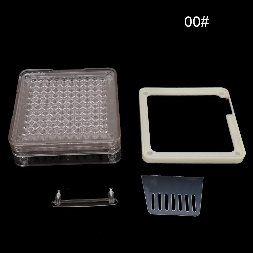 100 отверстий Акриловый капсулонаполнитель Ручная машина для наполнения капсул порошком Доска Инструмент для размера 00#