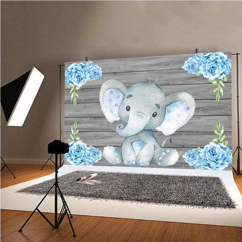 С днем ​​рождения слон ребенок фото фон детская фотография фон реквизит