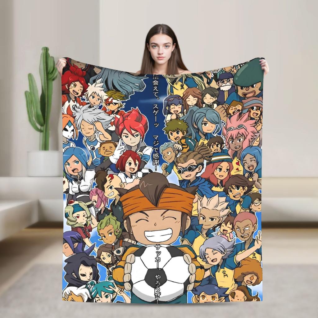 Inazuma Eleven Axel Blaz gouenji Blanket Picnic Flannel Throw Blanket For Couch Bed Super Soft Design Quality Bedspread Gift