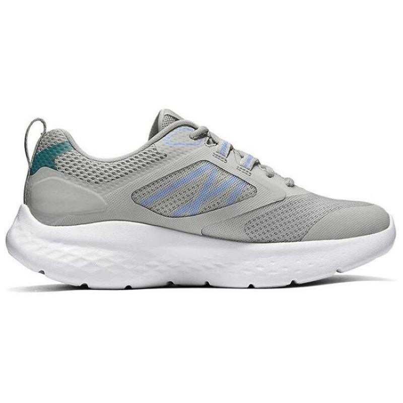 Skechers Women Breathable Mesh Shock Absorbing Low Casual Running Shoes Gray Green 129442-GYAQ
