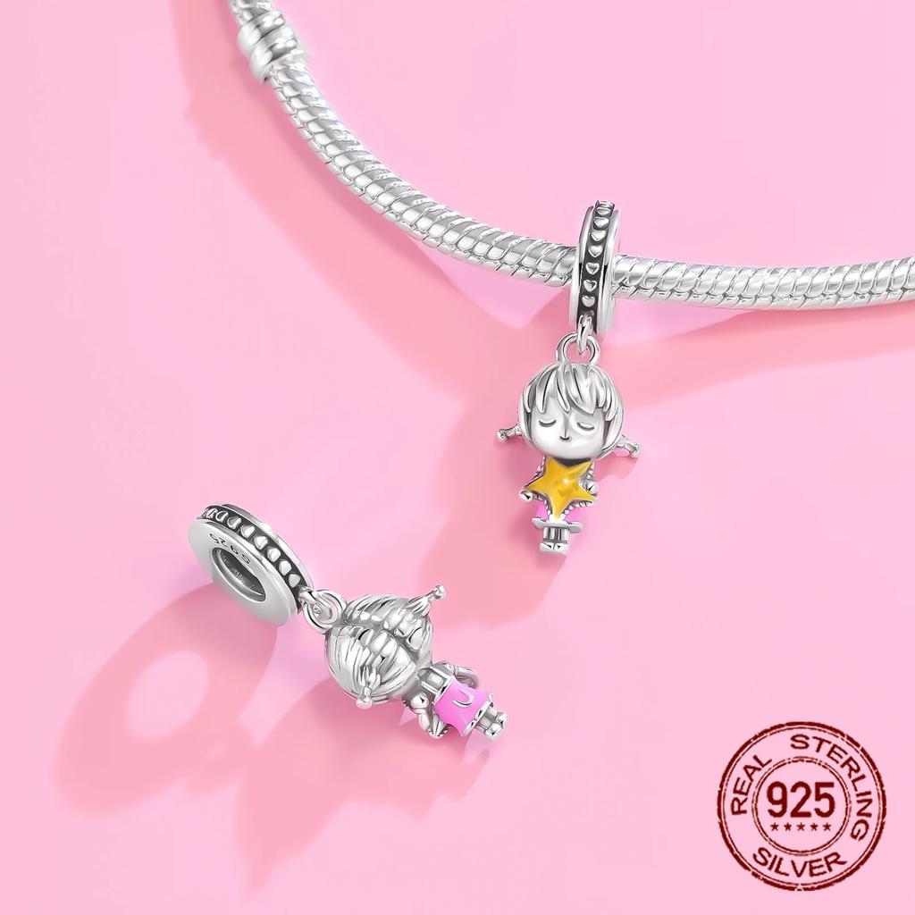 Copper Classic Purple Heart Shape Dragon Pegasus Butterfly Charms Beads Fit 3Mm Original Bracelet Diy Jewelry Gift