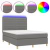 VidaXL Slat Bed Base with Mattress and LED, Upholstered Bed, Double Bed, Adult Bedroom Interior Bed, 3135510