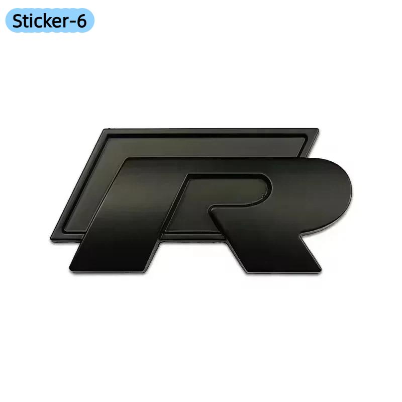 3D Metal R Emblem Car Trunk Badge Sticker for G-olf R Line P-olo P-assat J-etta T-ouareg
