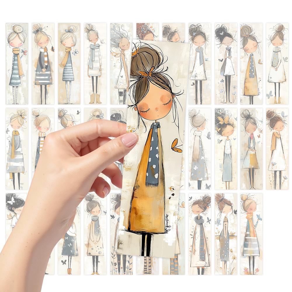 32 шт., Нарисованная от руки закладка для девочки, сезон «снова в школу», Рождество, Хэллоуин, подходит для учителей, читателей и в качестве подарков на день рождения