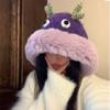 Милые и забавные велосипедные плюшевые ушки ручной работы женские осенние и зимние теплые защитные наушники показывают маленькое лицо утолщенные защитные наушники шерстяная шапка