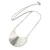 [P4368] - Rhodium-plated Silver 'Cléopatra' Necklace (half-moon) - 35x28 Mm