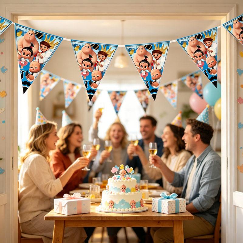 Boss Banner Paper Quality Birthday Party Theme Hang Decorative Tableware Supplies Gathering And Other Occasions Use Gifts