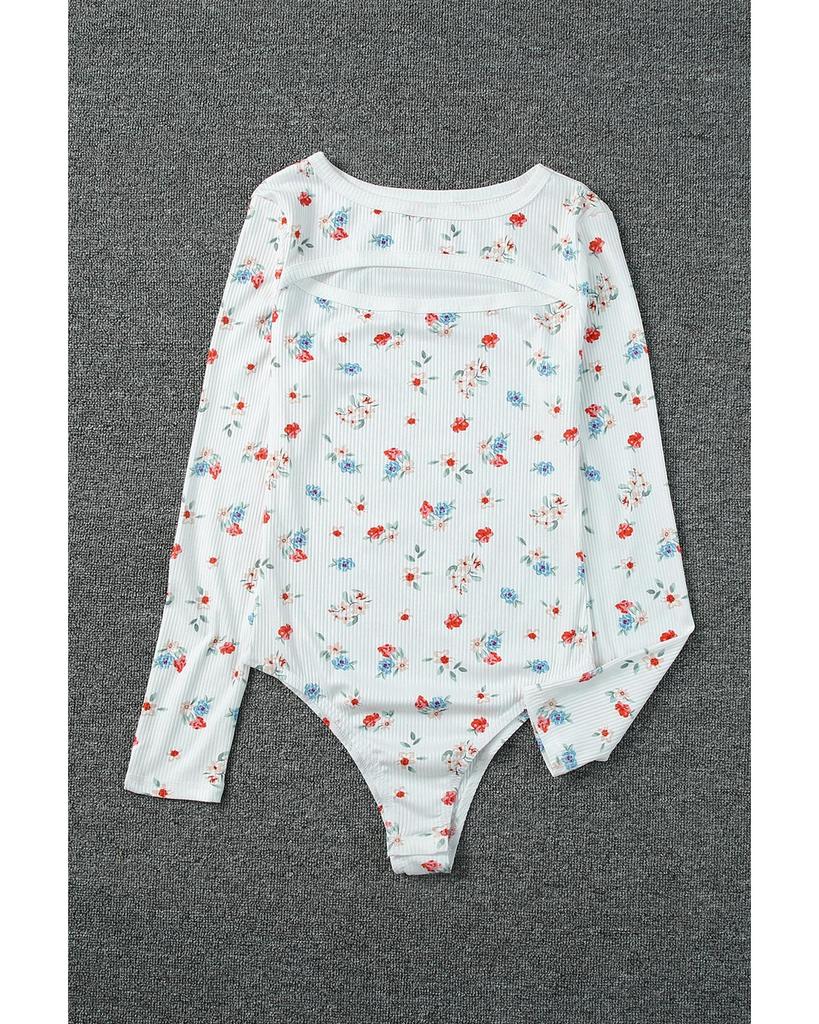 Azura Exchange Боди с цветочным вырезом