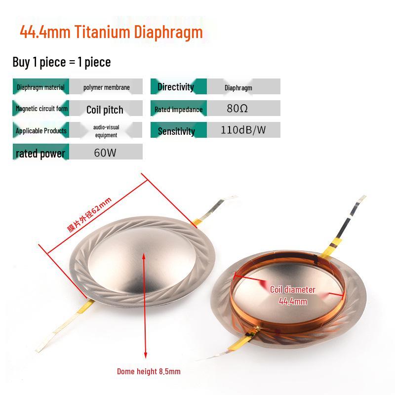 25-51 Core Tweeter Voice Coil Diaphragm with Round Flat Wire for Speaker Repair