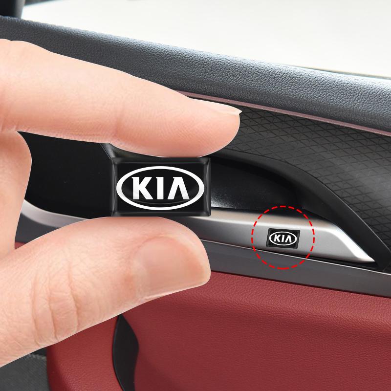 Маленький руль из углеродного волокна Наклейки с логотипом автомобиля 3D для KIA Sportage Ceed Rio 3 4 Picanto Sorento Optima Cerato Soul Amanti