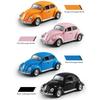1:18 Alloy Beetle 1955 Cars Diecast Toys Miniature Models 4 Doors Opened Wheel Pull Back Metal Vehicles for Boys Birthday Gifts