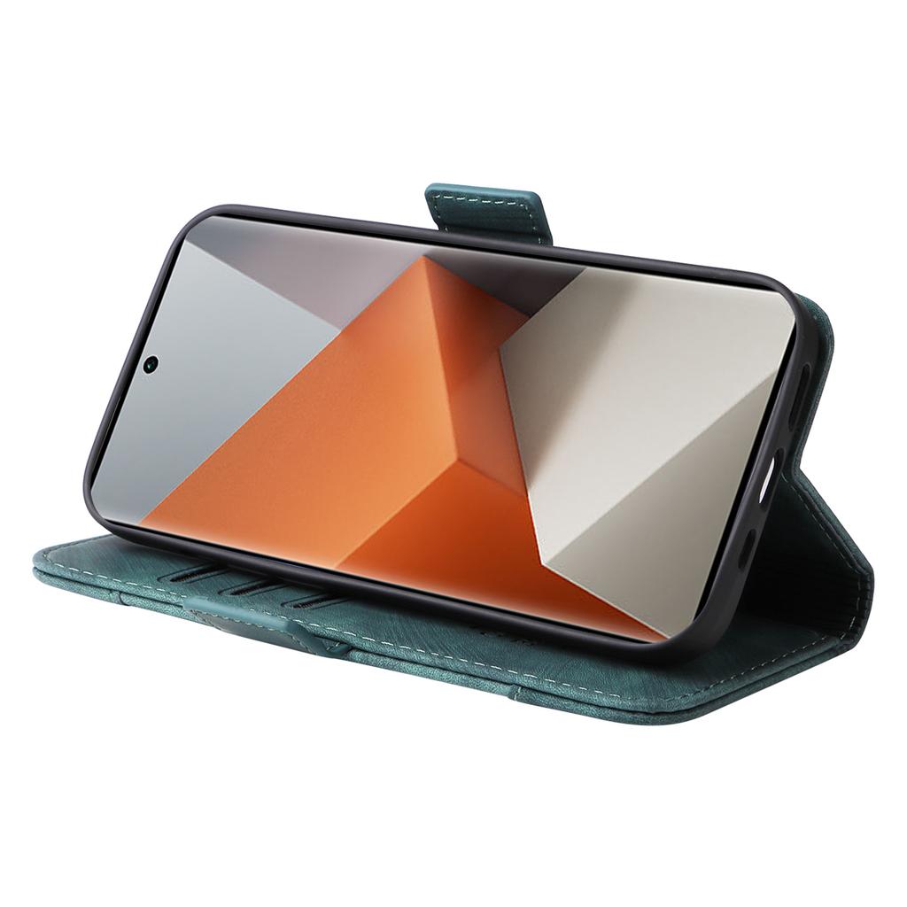 BETOPNICE 001 for Xiaomi Redmi Note 13 Pro+ 5G Phone Case Imprinted Lines Pattern Wallet Cover