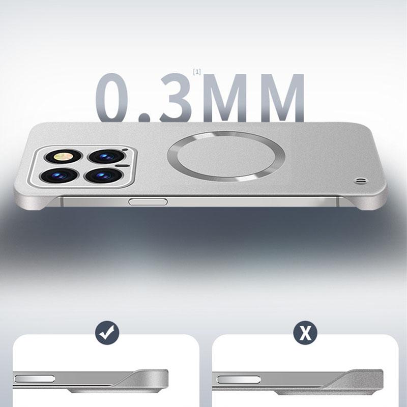 For Magsafe Magnetic Frameless Matte Case For Redmi Note 14 Pro Plus Wireless Charging Magsafing Borderless Tough Cover For Redmi K70 Ultra K60 Pro