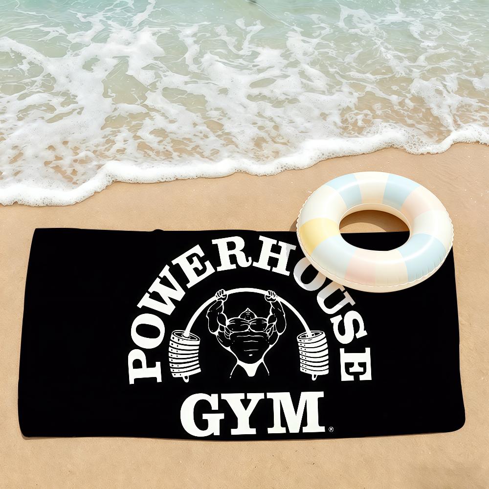 Модный принт Powerhouse Gym Полотенце для сушки Полотенце для ванны Применимо для легкого плавания Кемпинга Йоги Пляжа На улице