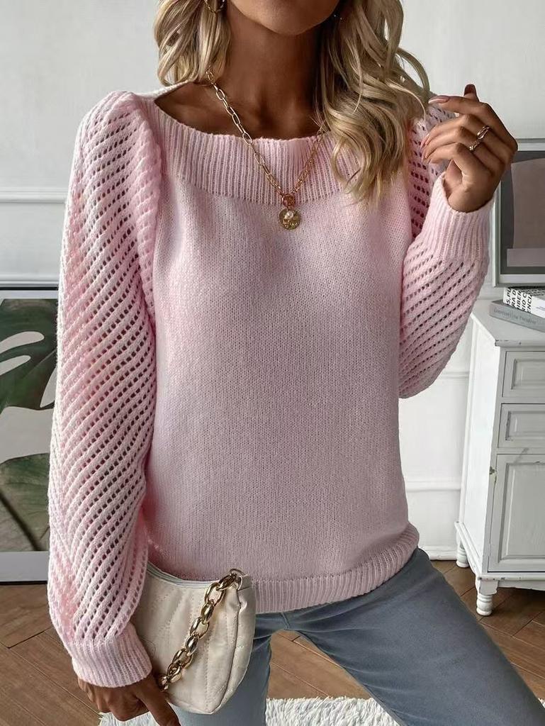 Женский оранжевый топ в рубчик с V-образным вырезом, деталями-пуговицами и длинными рукавами