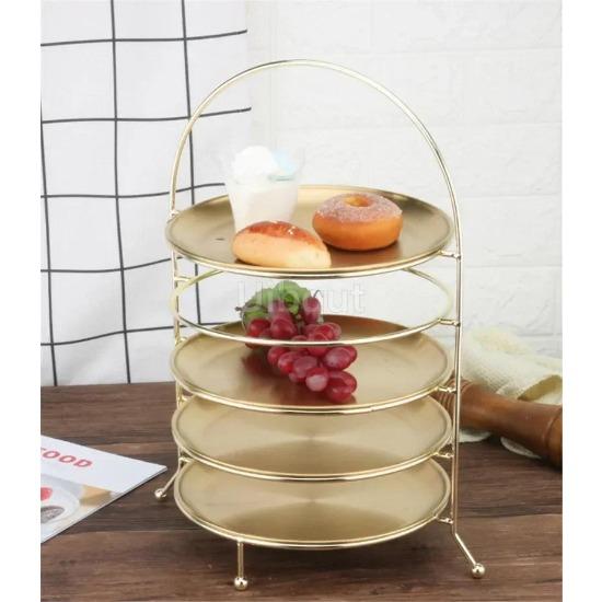 Белая подставка для десертного стола, украшение для свадьбы, двухслойная подставка для торта, золотая тарелка для украшения кондитерских изделий, 3 слоя