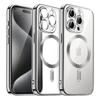 Магнитный чехол с гальваническим покрытием для iPhone 16 15 14 Plus 13 12 11 Pro Max Защитное стекло для объектива камеры для беспроводной зарядки Magsafe Чехол