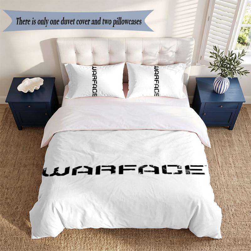 Warface (28) Комплект постельного белья из 3 предметов: пододеяльник и 2 наволочки для декора спальни
