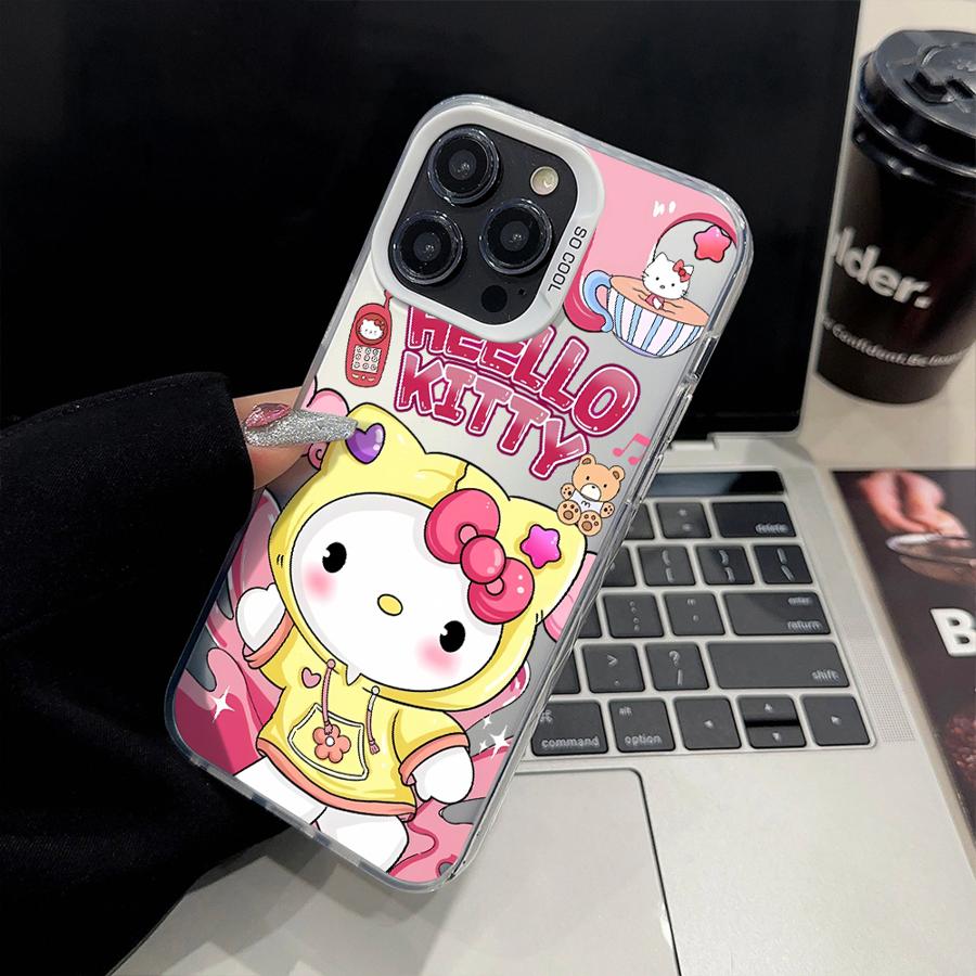 Cover Case for iPhone 11 16 16Pro 13 15 Plus 13Pro 16e 12 14 Pro MAX Cartoon Hello Kitty Cat