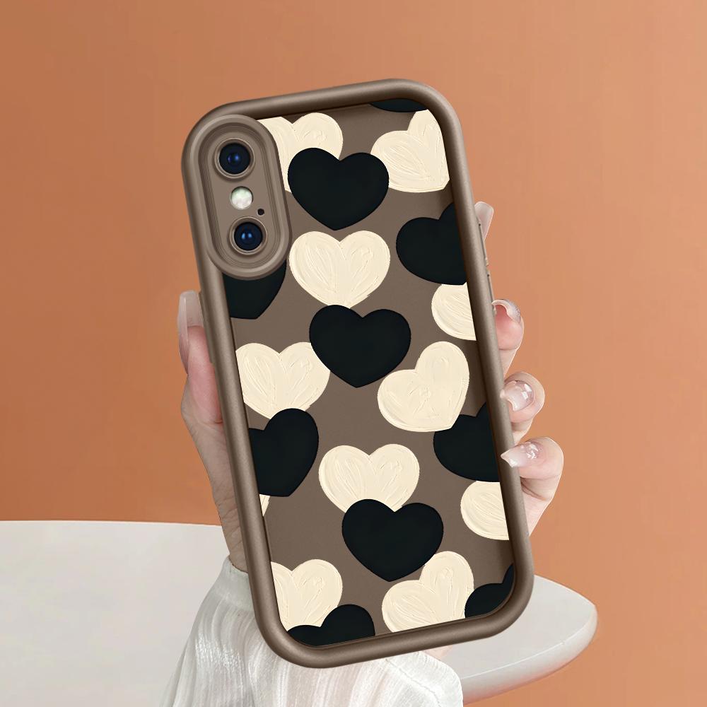 Силиконовый чехол для телефона Loves Love Heart с квадратной лестницей для Realme OPPO Reno VIVO Infinix Tecno Oneplus, полный чехол для камеры, противоударный резиновый чехол