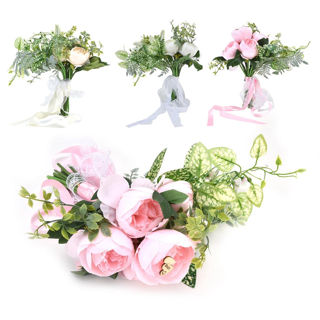 Букет цветов ручной работы невесты Свадебное моделирование Свадебные фото реквизит Букет для свадебных сцен Liv