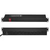 SucceBuy 1U PDU 8/10/12 розеток 110-125В/15А Монтируемая в стойку сетевая полоса Подходит для стандартных 19 серверных стоек Идеально для дома и офиса