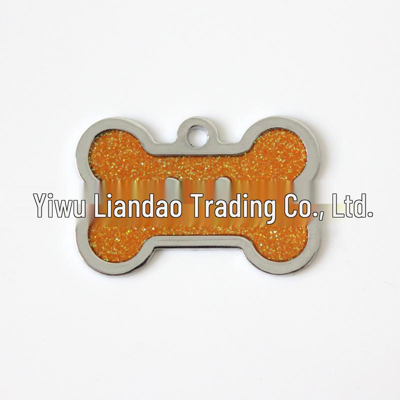 HC535 10-цветный блестящий металлический кулон-жетон для питомца в форме косточки