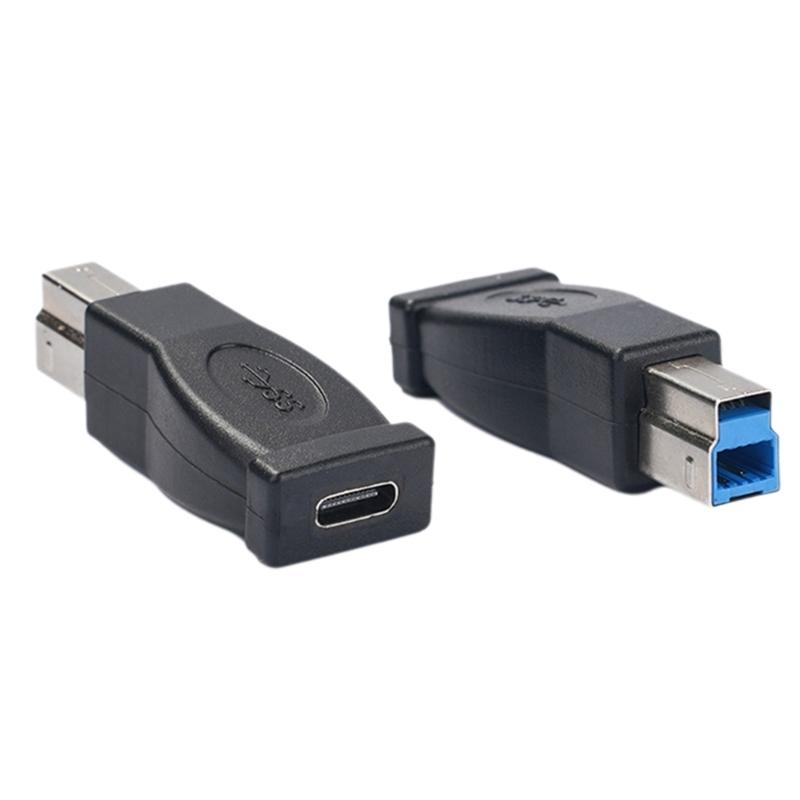 USB B3.0 Male To Type C Female Converters for Fast Data Transmission Charging for Printer and External Hard Disks