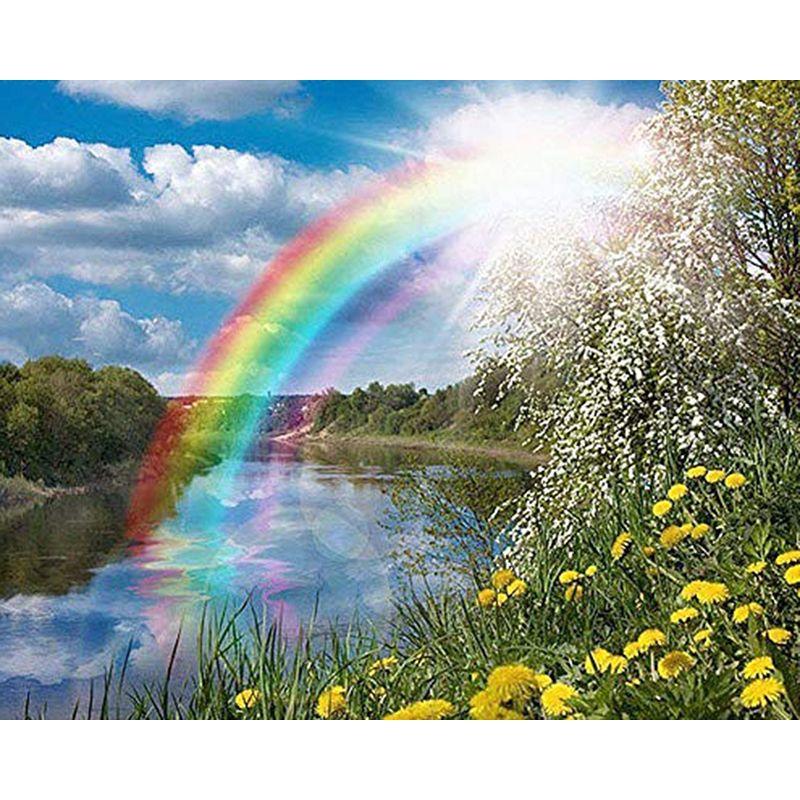 Full Drill Round Diamond Painting 5d Landscape Diy Diamond Embroidery For Adults Home Decoration