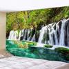 Forest Waterfall River Scenery Tapestry Wall Hanging Room Art Decoration Background Cloth Living Room Home Decoration