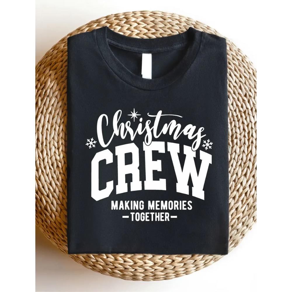 Christmas Crew Shirt Family Christmas TShirt Holiday Short Sleeve Tee Xmas Crew Gathering Gift Idea