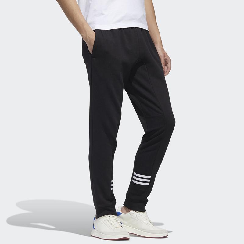 adidas Полосатые беговые джоггеры мужские низ черный GD5452