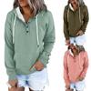 Women's Casual Fashion Solid Color Long Sleeve Pullover Hoodies Sweatshirts