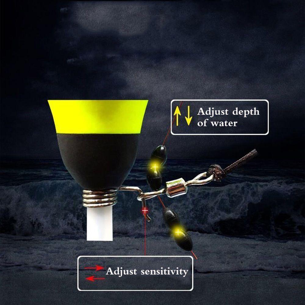 Fishing Tool Luminous Floating Automatic Fishing Float Steel Hook Connector Night Light Bobber