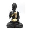 Polystone Buddha Statue Showpiece Idol with Tealight for Home Decor & Living Room Unique Showpieces 1 Pic (Black)