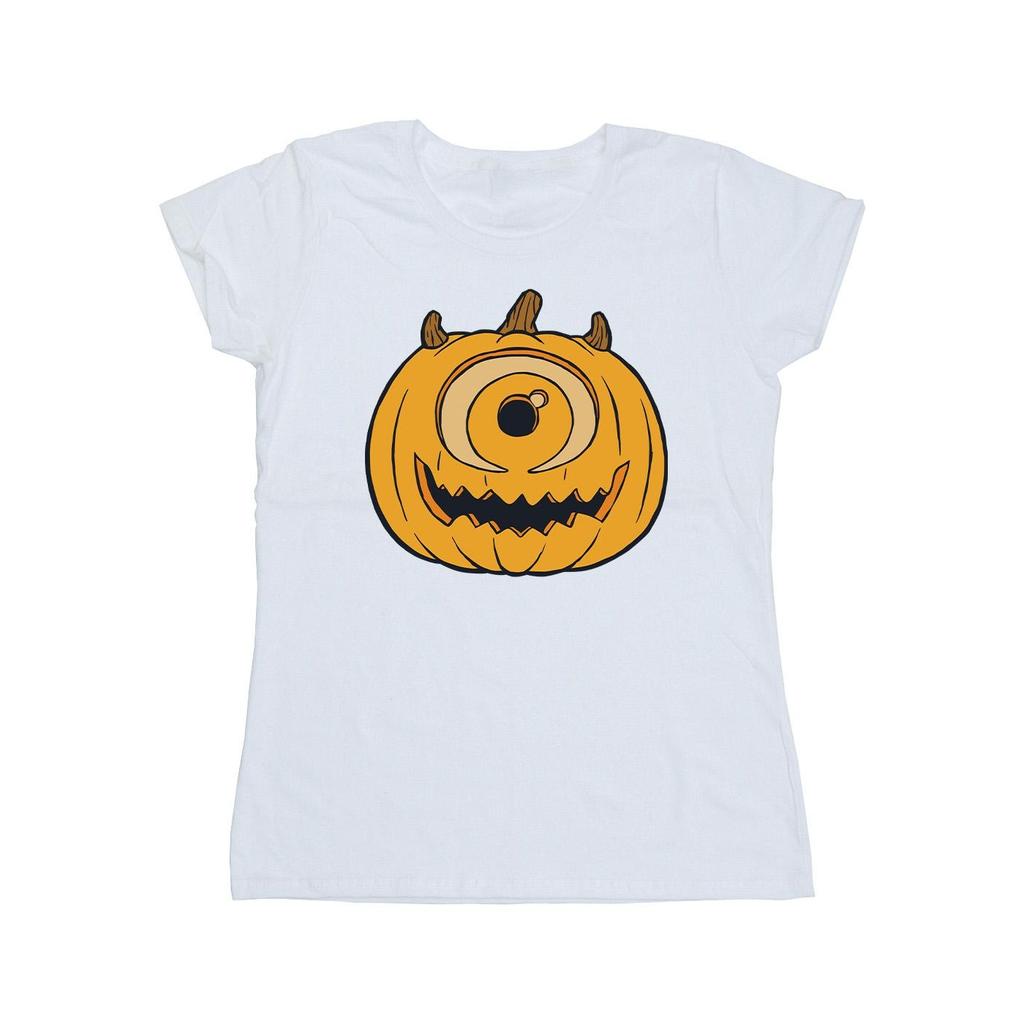 Monsters Inc Женская/дамская хлопковая футболка с тыквой на Хэллоуин