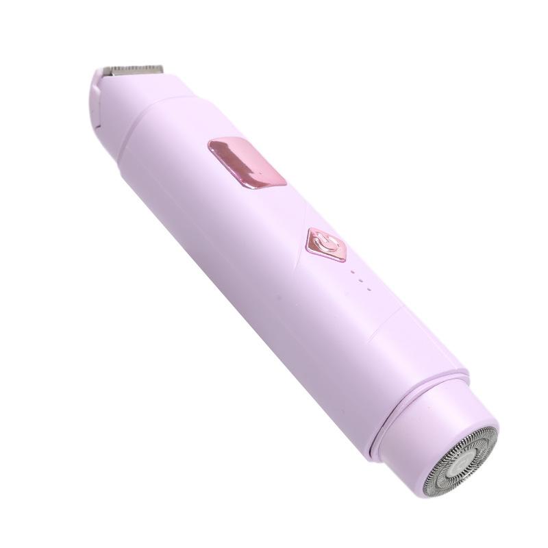 Новая беспроводная перезаряжаемая бритва с двойной головкой, портативная мини-электробритва для частных лобковых волос, женский инструмент для удаления волос