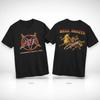 Футболка Slayer Hell Awaits Черная Футболка Хэви-метал группы Принт спереди и сзади