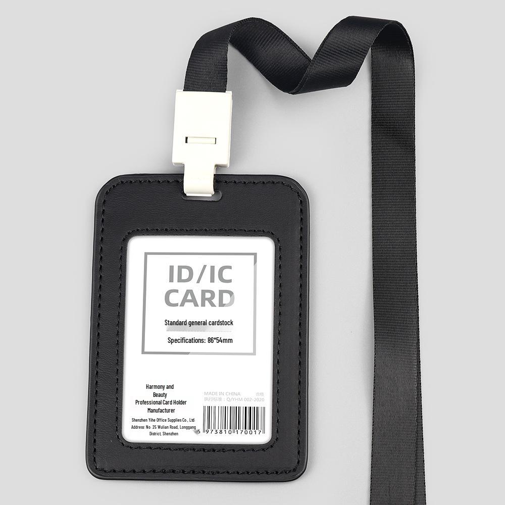 Индивидуальный держатель для ID-карты на шнурке из ПУ-кожи для сотрудников и студентов