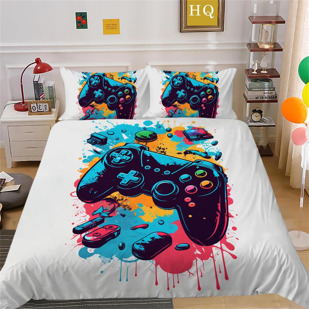 Домашний комплект постельного белья, одеяло и наволочка для игрового плеера, двуспальная кровать/двуспальная кровать в полный размер, Австралия/ЕС/США