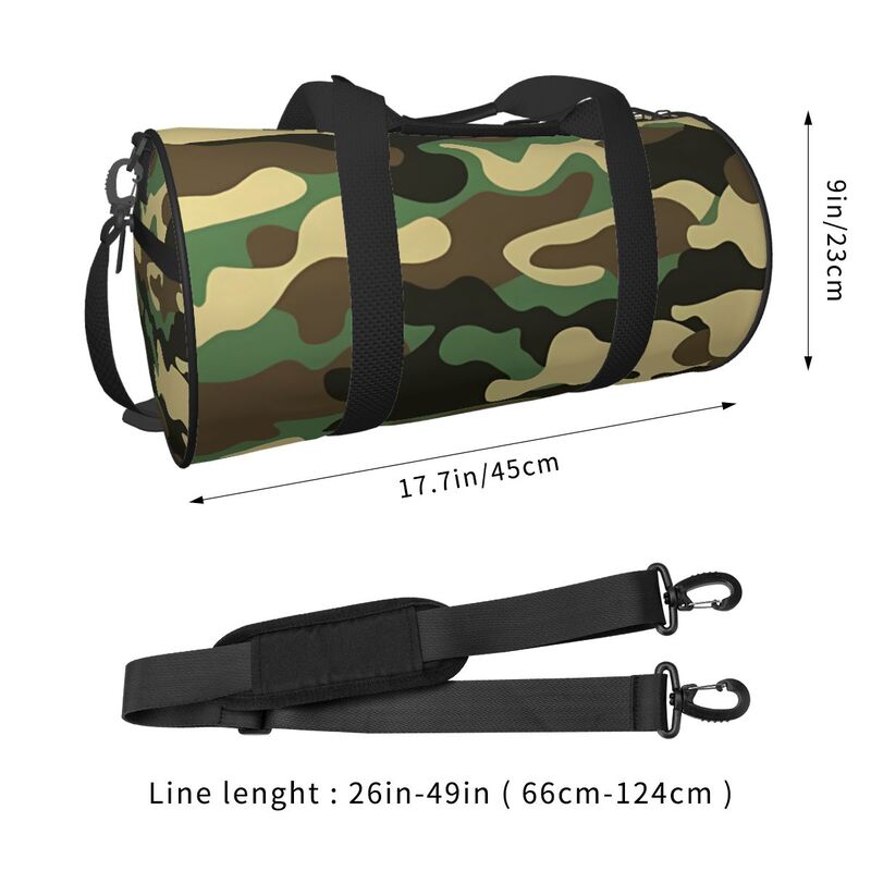Green Military Camouflage Travel Duffel Bags Portable Foldable Waterproof Carry on Luggage Bag Lightweight Yoga Gym Sports Bag