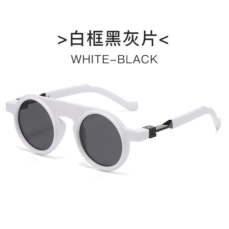 New Fashion High Quality Eyewear Retro Men Women Round Sunglasses Shades UV400 Men Trending Punk Clear Gradient Sun Glasses