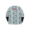 Fila Fusion Фейковая двухслойная футболка с длинным рукавом тай-дай, парный стиль, Размытая память, Унисекс Топы T11U146204F-WT