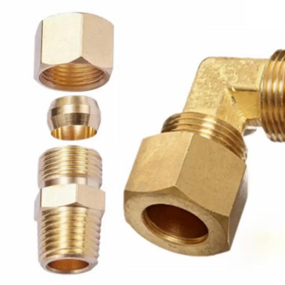 Прямой угольник 1/8" 1/4" 3/8" 1/2" NPT наружная резьба x 3/16 1/4 5/16 3/8 1/2 5/8 дюйма трубка Компрессионный фитинг Латунный фитинг Газ Топливо Вода