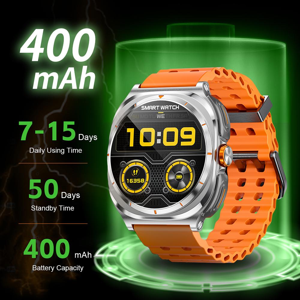 2025 Новые TWS 2 в 1 Смарт-часы Watch 7 Ultra с беспроводной гарнитурой Bluetooth-звонок Мужские для спорта на открытом воздухе Музыка Смарт-часы для Android IOS