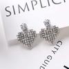 Серьги для женщин Серьги с сердечками и кристаллами Простые серьги-гвоздики