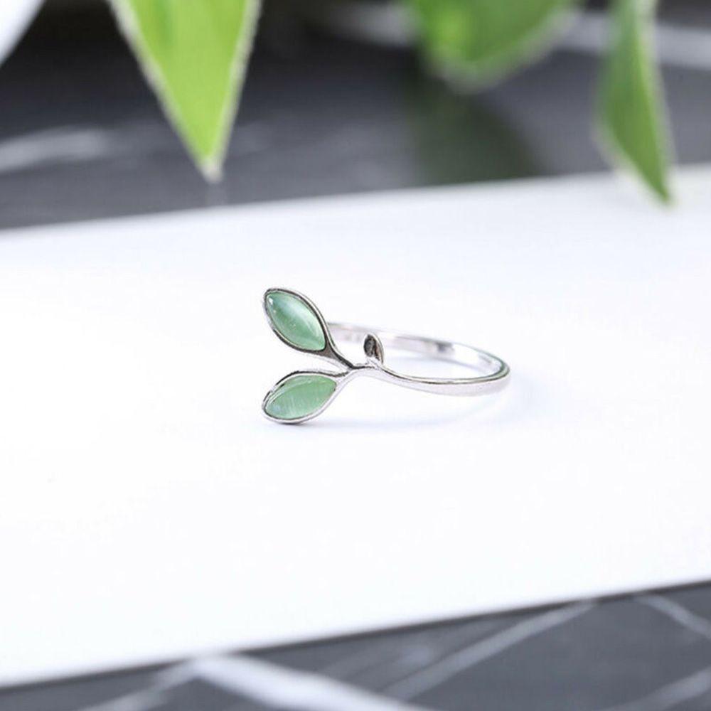 Шарм Листья Бутоны Кольцо Кольца Модные Украшения Украшения Для Пальцев Открытые Кольца