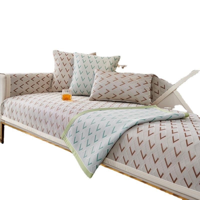 Подушка для дивана из ледяного шелка, летняя нескользящая ткань, летний спальный коврик, дышащая подушка, не царапающая подушка